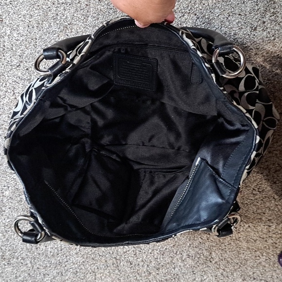 Coach Black and Gray Hobo Purse - Picture 4 of 4